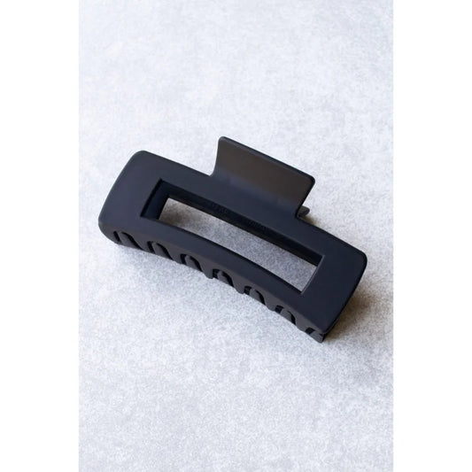 Extra Large Rectangle Hair Clip | Tiepology - Black -