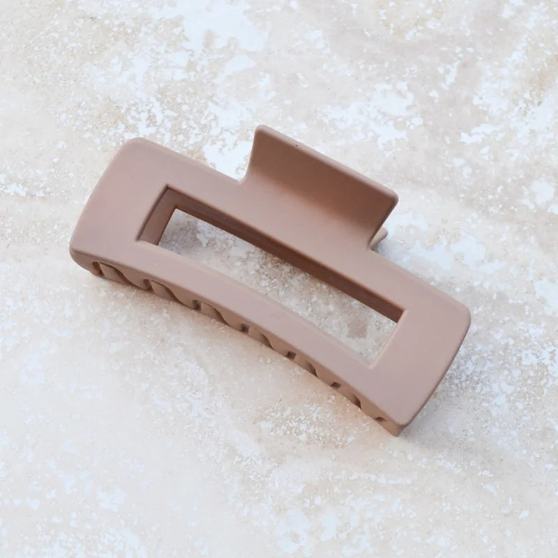 Extra Large Rectangle Hair Clip | Tiepology - Blush -