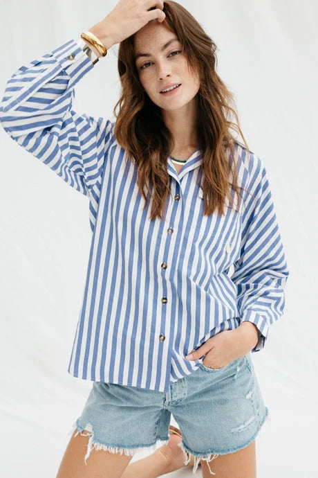 Fishing Shirt | Blue Striped | Lady Captain - Apparel -