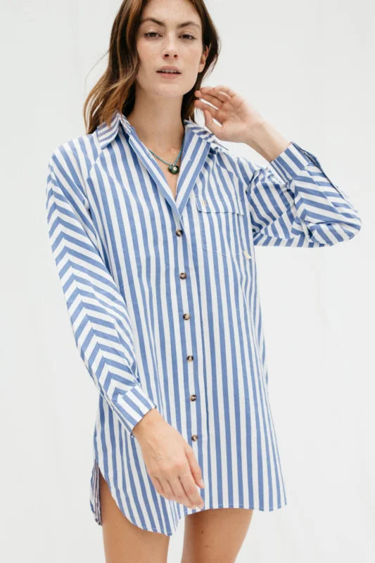 Fishing Tunic | Blue Striped | Lady Captain - Apparel -