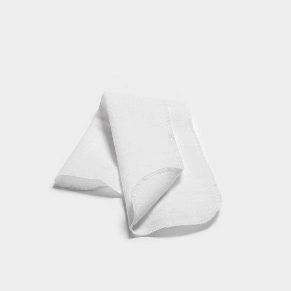 Folded white Flannel Buffing Cloth from Otter Wax for effective buffing tasks