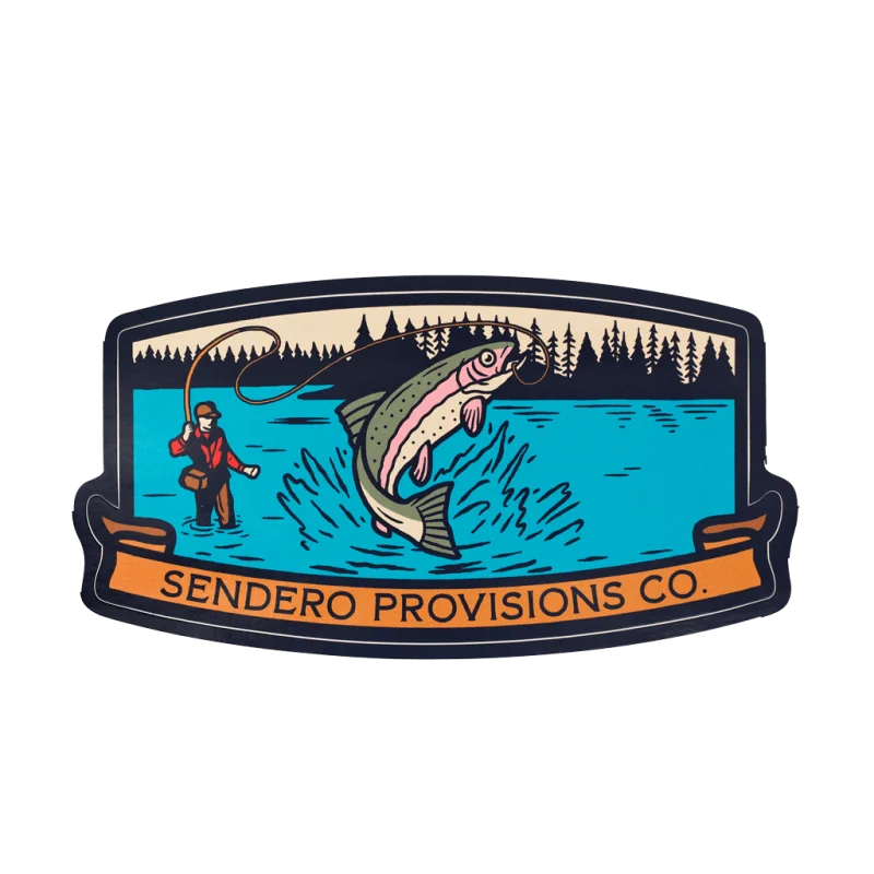 Fly Fisher Sticker | Sendero Provisions Co. - Stickers