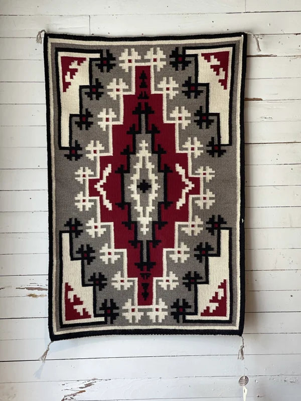 Ganado Rug Classic Snowflake Ca 1980 | Vintage - Vintage -