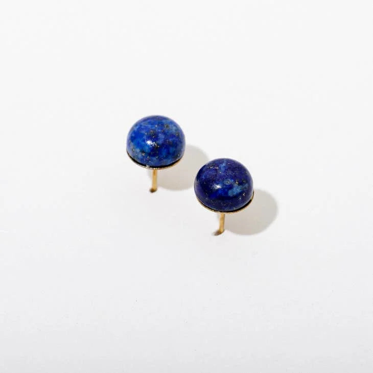 Gemstone Post Earrings | Larissa Loden - Lapis - Jewelry -