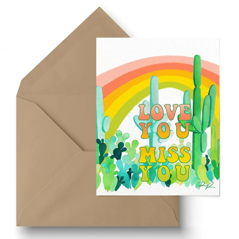 Greeting Card | Love You Miss | Paige Poppe Art - Cards