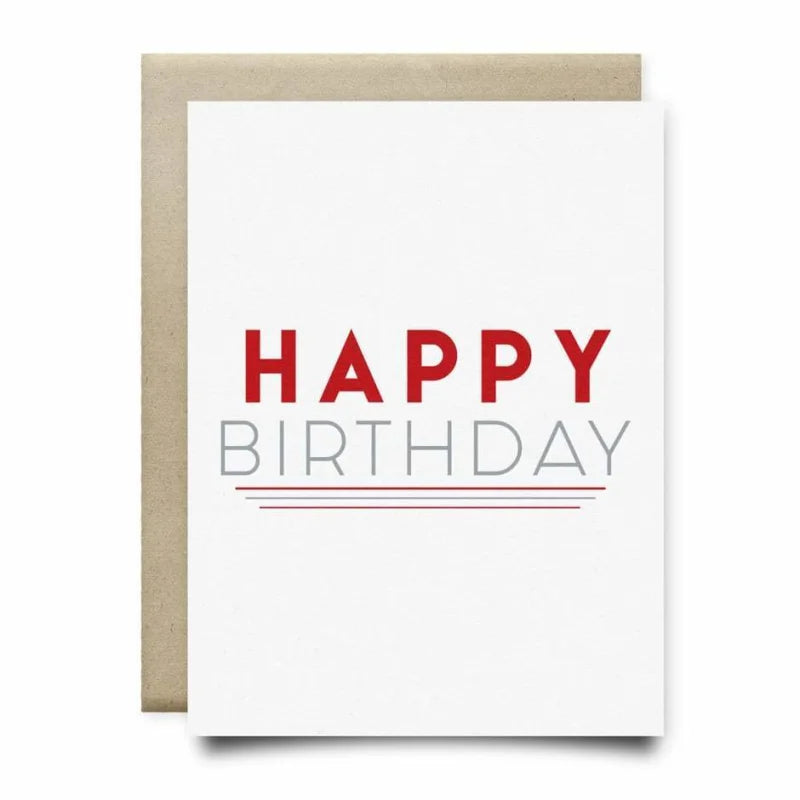 Happy Birthday Card by Anvil Cards featuring vibrant dye-based printing design