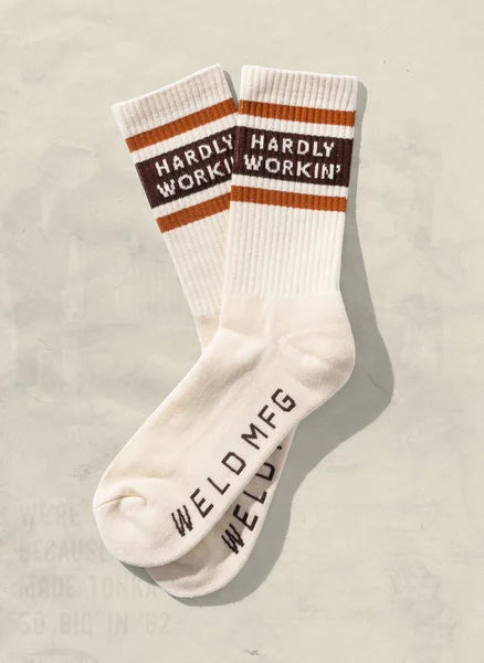 Hardly Workin’ Crew Socks | Weld Mfg - Socks - Crew Socks -