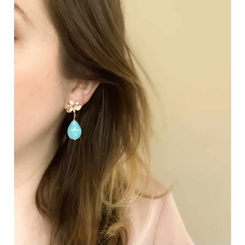 Iris & Amazonite Earrings | Michelle Starbuck Designs -