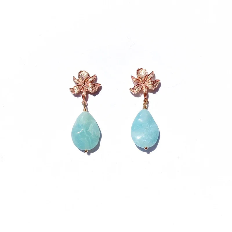 Iris & Amazonite Earrings | Michelle Starbuck Designs -