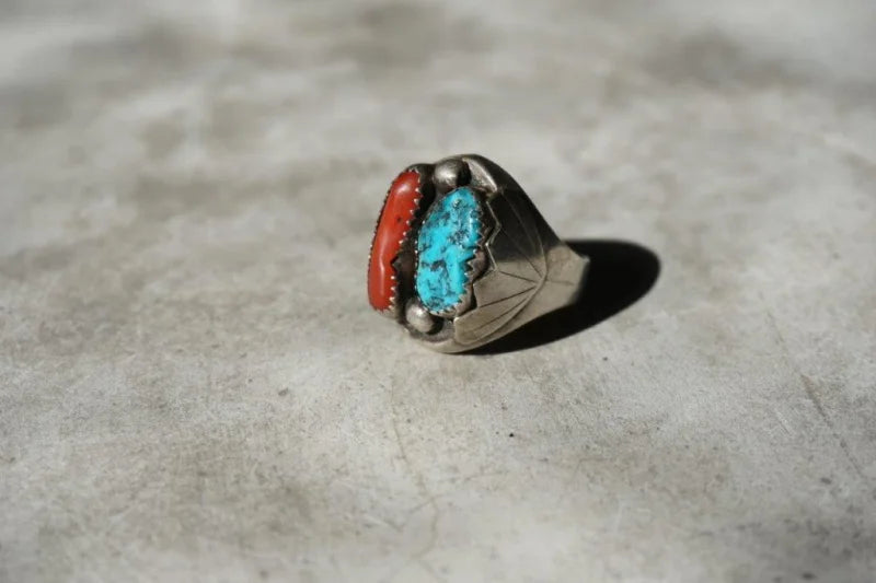 Jaj Turquoise Ring | Vintage - Vintage - Coral And - Stamp -