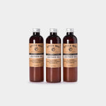 Three bottles of Otter Wax Leather Polishing Oil, each featuring a beige label and metal cap, are displayed against a plain white background.