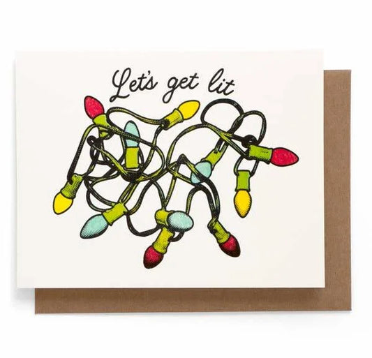 Let’s Get Lit Christmas Card | Smarty Pants Paper - Cards