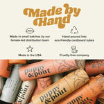 Poppy & Pout Lip Balm is handmade in small batches in the USA. Housed in eco-friendly tubes, this female-led brand’s balm is cruelty-free.