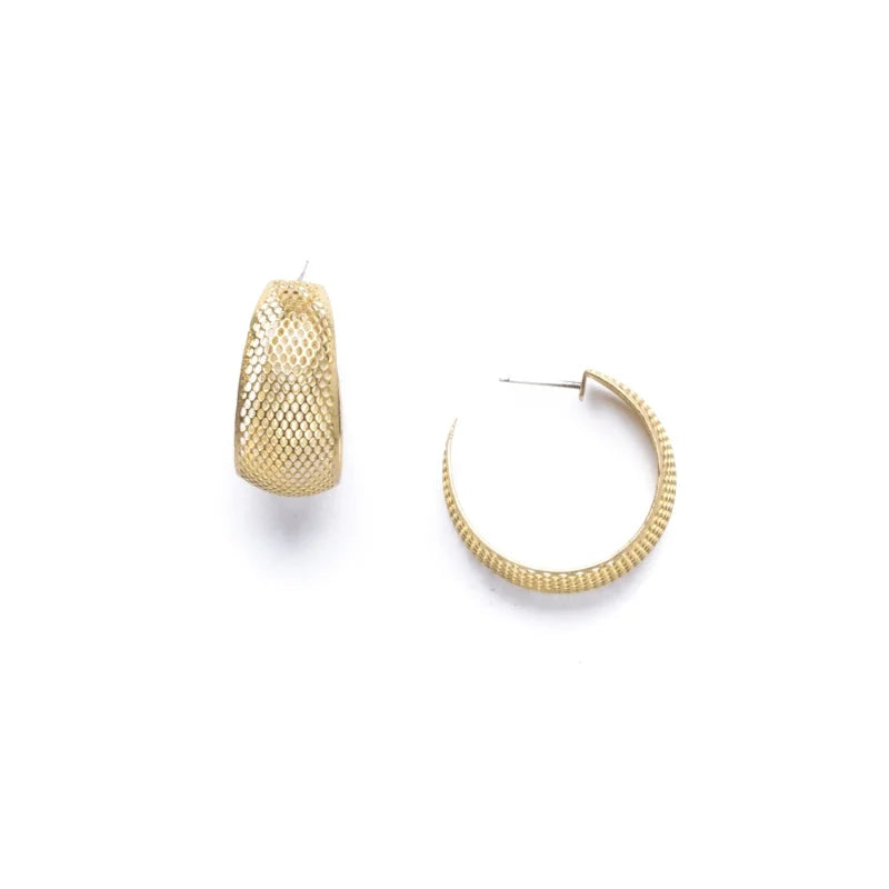 Mesh Hoop Earrings | Michelle Starbuck Designs - Jewelry -