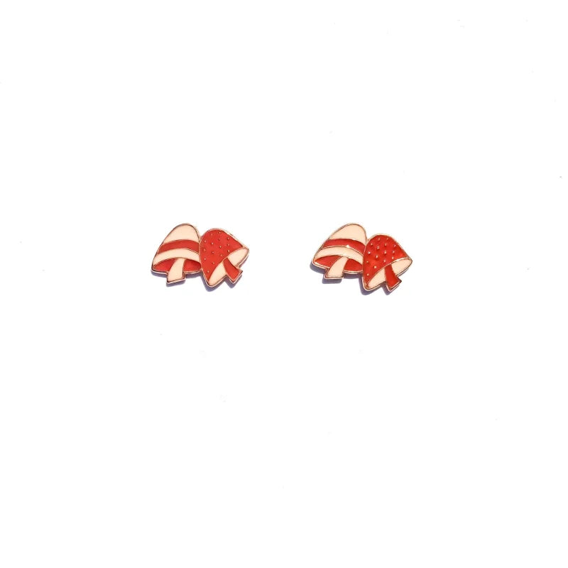 Mushroom Stud Earrings | Michelle Starbuck Designs - Jewelry