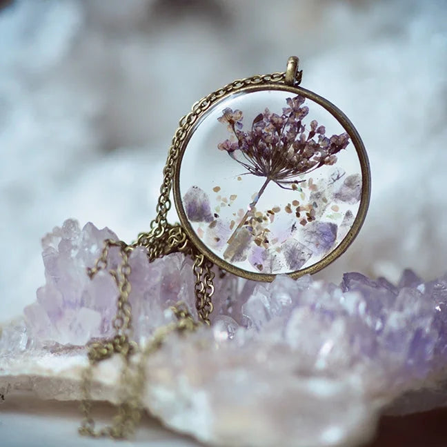 Necklace | Pressed Botanical Pendant | Cameoko - Jewelry -