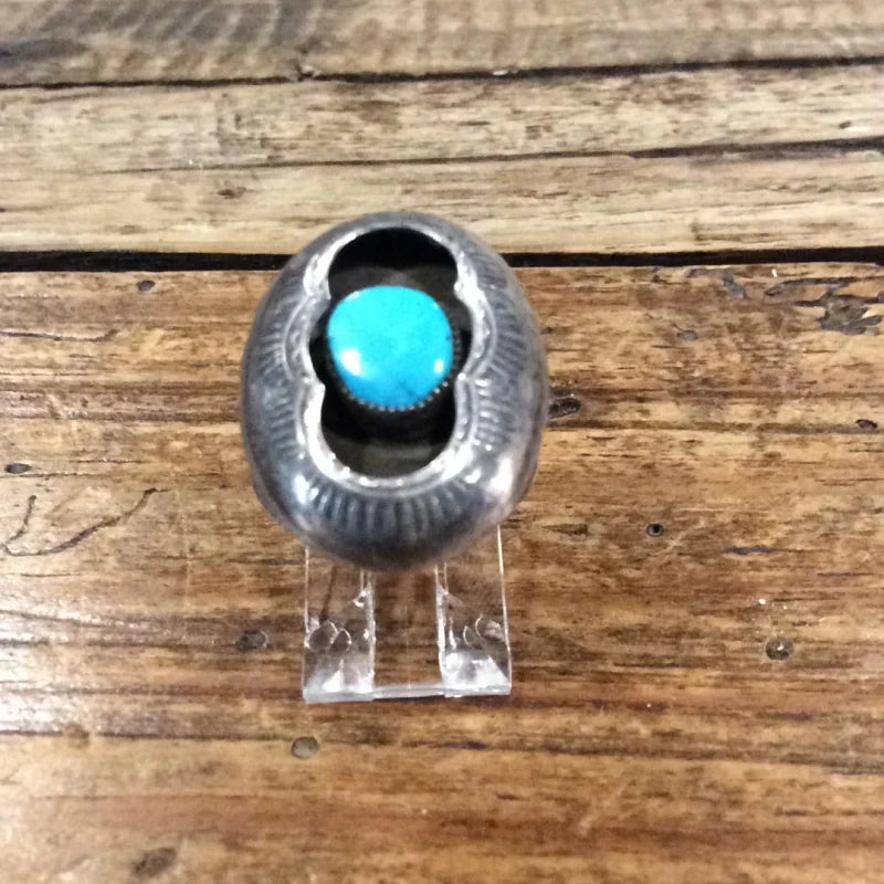 Open Shadowbox Turquoise Ring | Vintage - Jewelry -