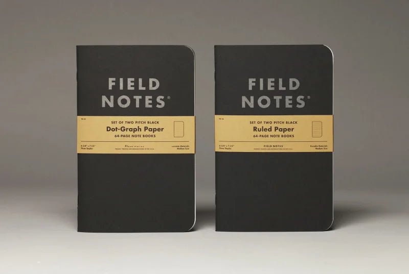 Pitch Black Notebook 2-pack | Field Notes - Cards