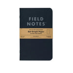 The Field Notes Pitch Black Notebook 2-Pack includes two 64-page notebooks with dot-graph paper, perfect for organized note-taking.
