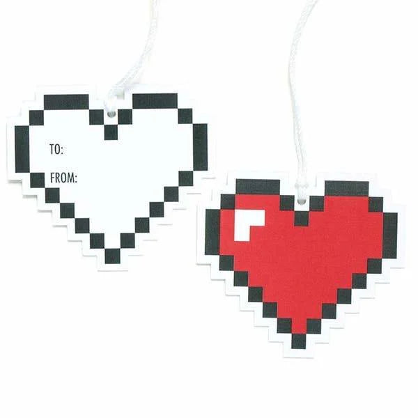 Pixel Heart Gift Tags | Smarty Pants Paper - Cards