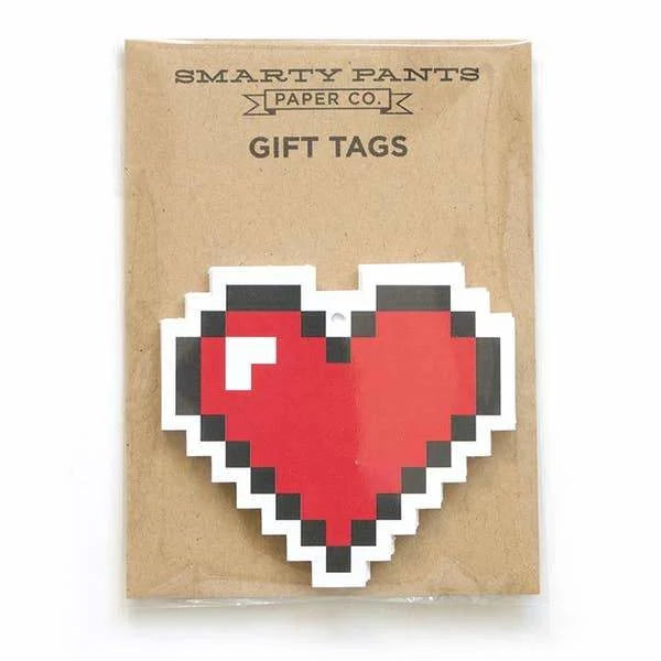 Pixel Heart Gift Tags | Smarty Pants Paper - Cards