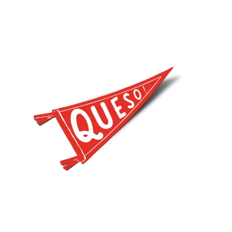 Queso Pennant Sticker | Anvil Cards - Stickers And Patches -