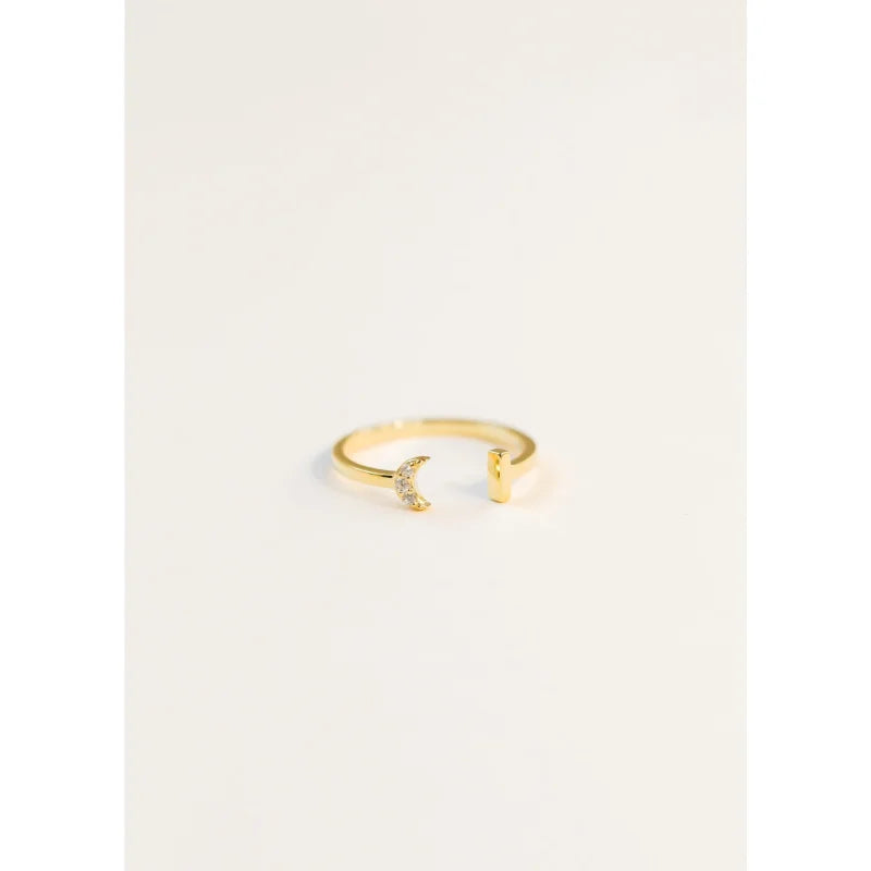 Ring | Crescent Moon Open | Jaxkelly - 6 - Jewelry -