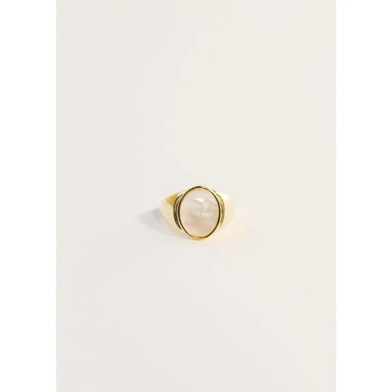 Ring | Mother Of Pearl Signet | Jaxkelly - 6 - Jewelry -