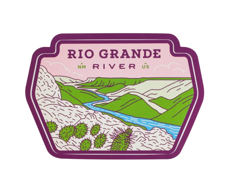 Rio Grande River Enamel Pin Design By Sendero Provisions Co.