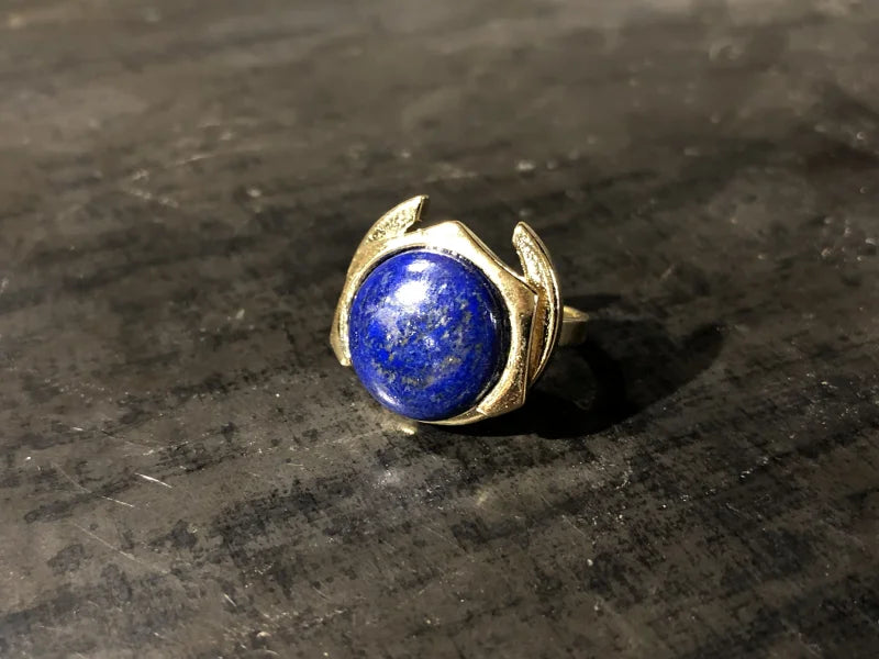 Scarab Ring | Nina Berenato - Yellow Gold W/ Lapis - Jewelry