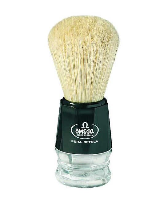 Shave Brush | Faux-chrome Handle | Omega - Men’s Grooming -