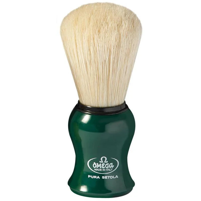 Shave Brush | Green | Omega - Men’s Grooming - Green - Boar