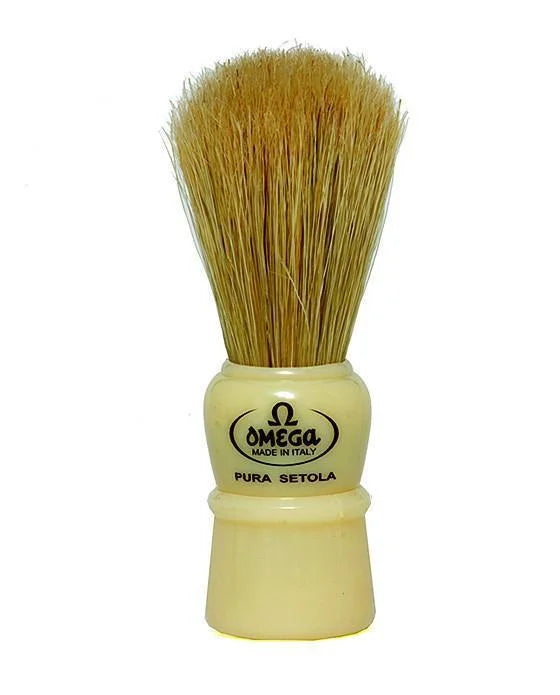 Shave Brush | Plastic Handle | Omega - Cream - Men’s