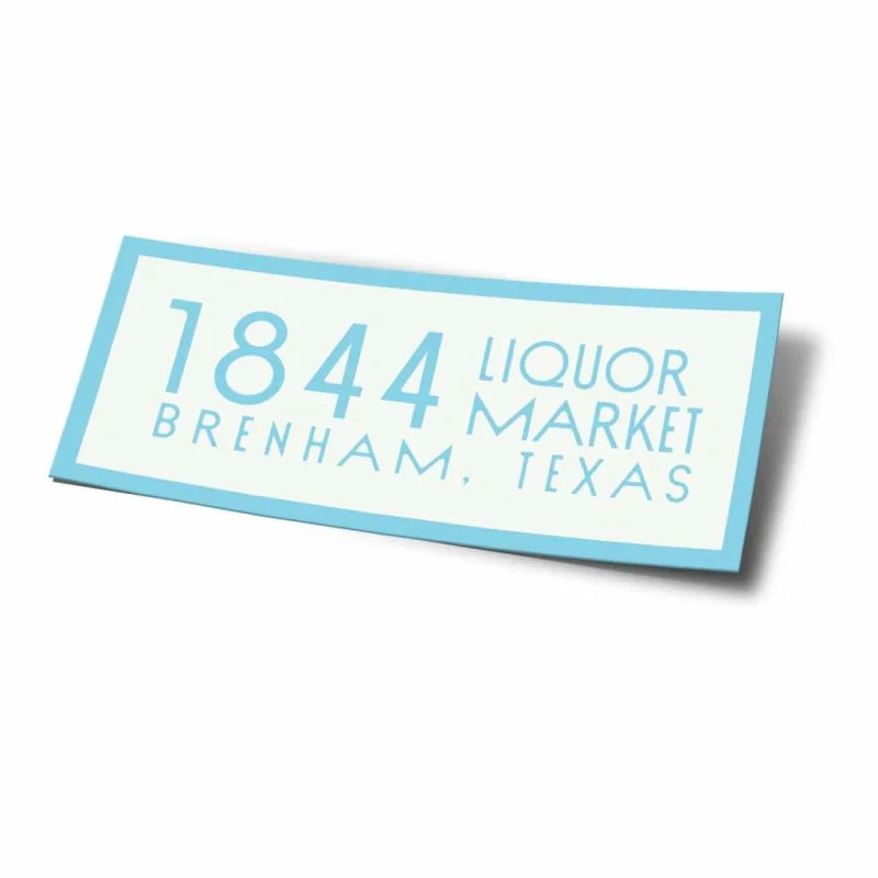 Shop Sticker | 1844 Liquor Market - Rectangle Logo - Shop