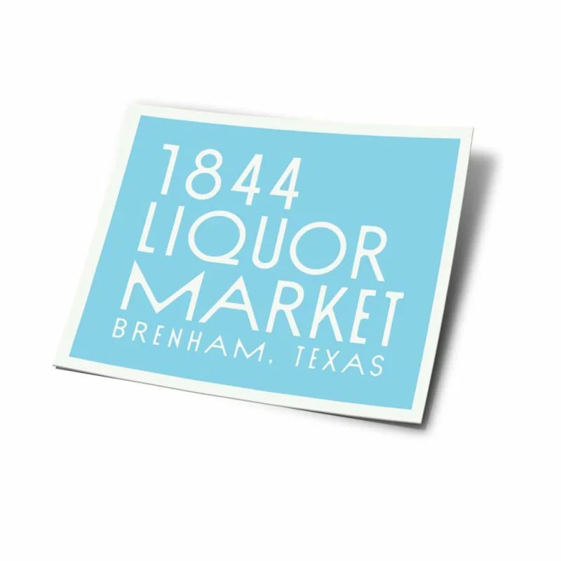 Shop Sticker | 1844 Liquor Market - Square Logo - Shop Gear