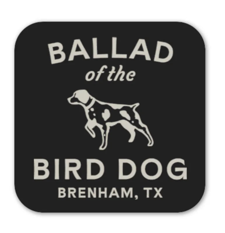 Shop Sticker | Full Lockup Logo | Ballad Of The Bird Dog -
