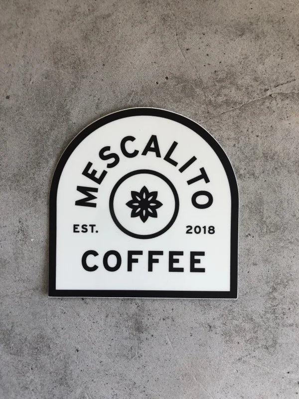 Shop Sticker | Mescalito Logo Coffee - Black Flower Gear