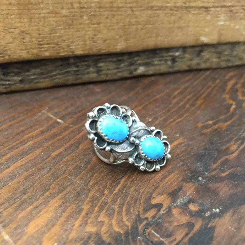 Stacked Turquoise Ring | Vintage - Vintage - Double