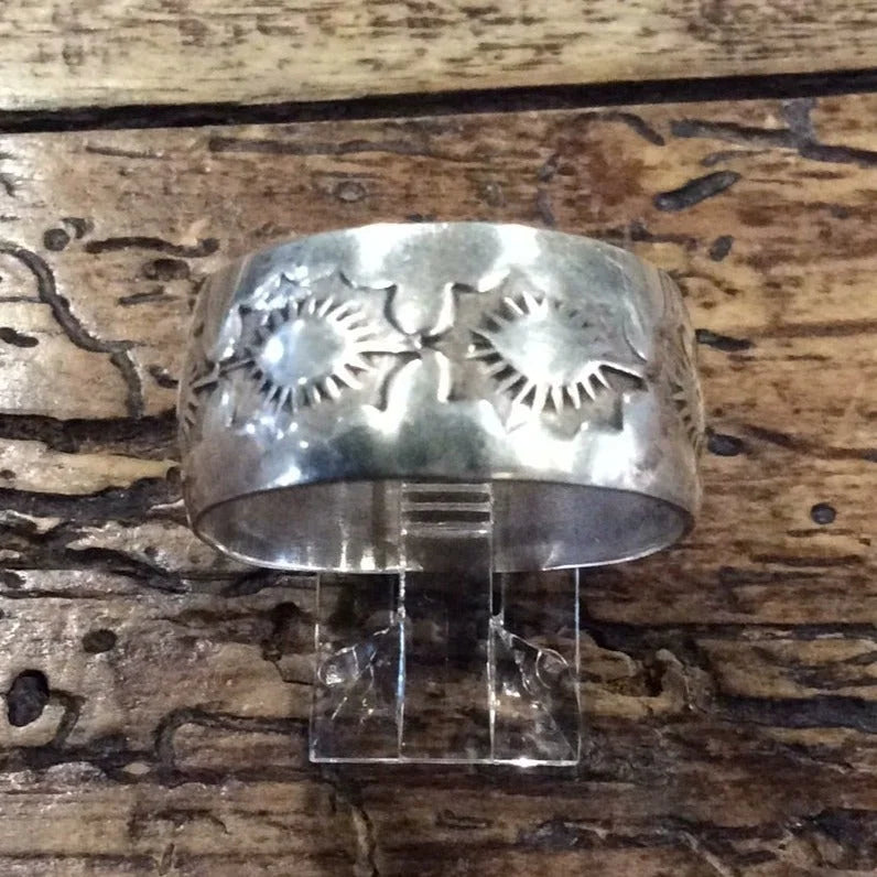 Stamped Sterling Silver Wide Ring | Vintage - Jewelry -
