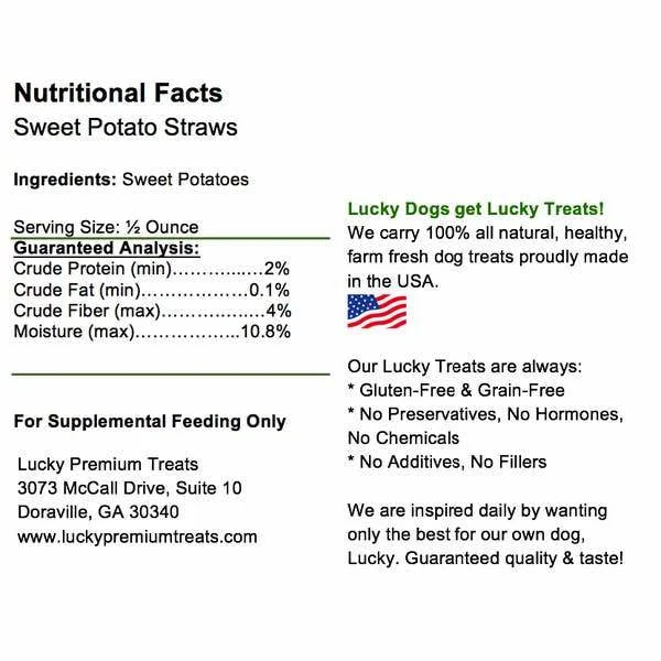 Sweet Potato Straws | Lucky Premium Treats - Love Your Pet -