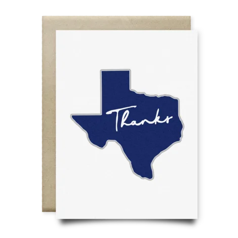 Texas Thank You Card | Anvil Cards - Blue - Cards