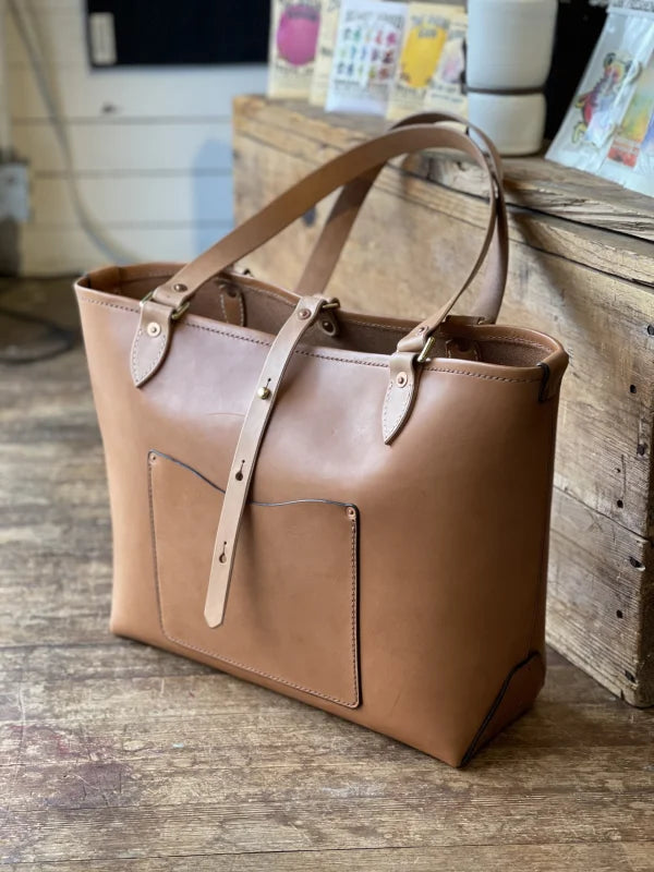 Tote Bag | Handcrafted By Soso - Unglazed Harness Tan/ Buck