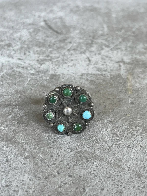 Turquoise Circle Ring | Vintage - Jewelry - Turquoise Ring -