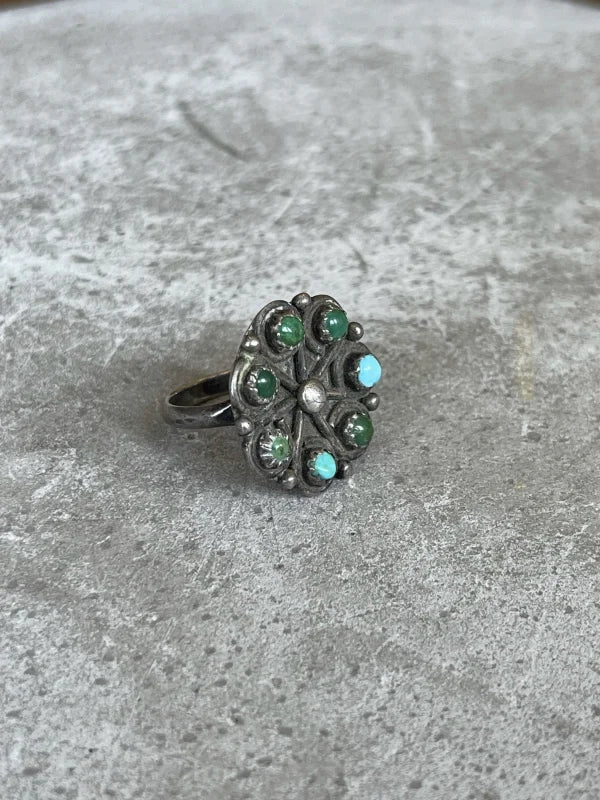 Turquoise Circle Ring | Vintage - Jewelry - Turquoise Ring -