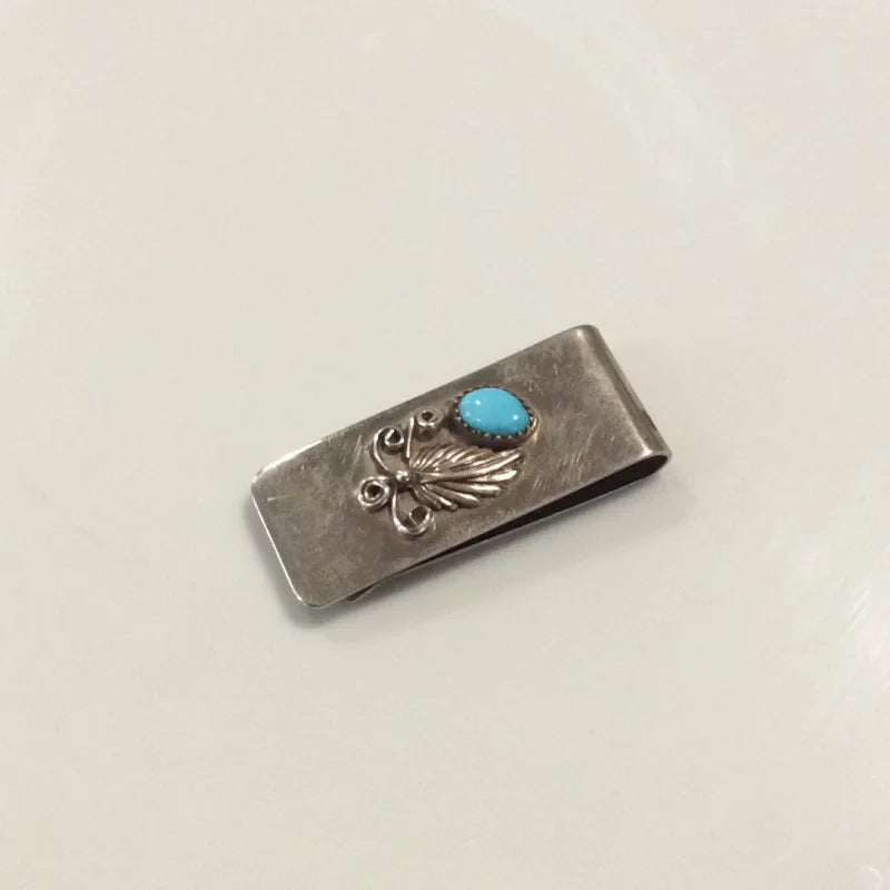 Turquoise Money Clip | Vintage - Jewelry - Pendant -