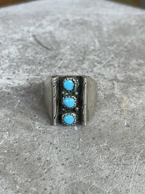 Turquoise Trio Ring | Vintage - Jewelry - Turquoise Ring -